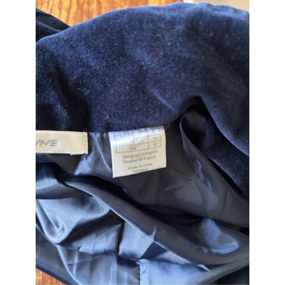 COTE FEMME Velvet Blazer Women’s Size 10 Cotton Velvet Tailored Jacket Lapel - Picture 3 of 12